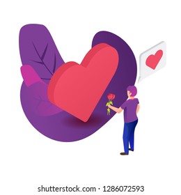 Love. Vector illustration.