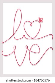 Love. Vector illustration. 