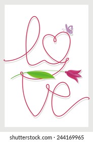 Love. Vector illustration. 