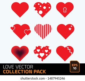 Love Vector illustration Collection Pack. Flat vector trees. EPS 10