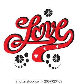 love vector illustration editable - romance quotes 