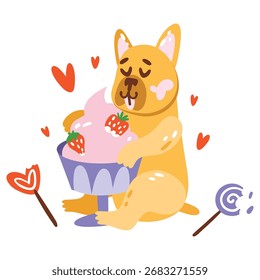 Liebe, Vektorgrafik. Flaches, minimales Design. Bearbeitbare Illustration für Web, Mobile, Print