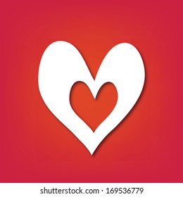 Love Vector illustration. Vector heart