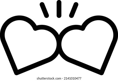 love vector illustration isolated on a transparent background. stroke vector icons for concept or web graphics.
