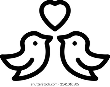 love vector illustration isolated on a transparent background. stroke vector icons for concept or web graphics.
