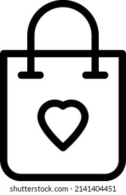Liebe, Vektorgrafik einzeln auf transparentem Hintergrund. Strich-Vektorsymbole für Konzept- oder Web-Grafiken.