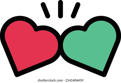 love vector illustration isolated on a transparent background. stroke vector icons for concept or web graphics.