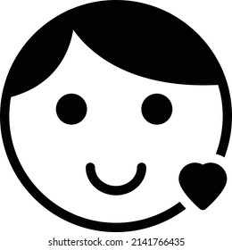 love vector illustration isolated on a transparent background. glyph vector icons for concept or web graphics.