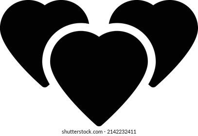love vector illustration isolated on a transparent background. glyph vector icons for concept or web graphics.