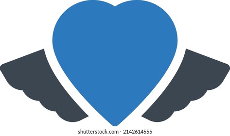 love vector illustration isolated on a transparent background. glyph vector icons for concept or web graphics.