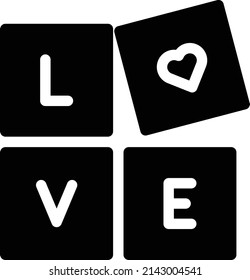 love vector illustration isolated on a transparent background. glyph vector icons for concept or web graphics.