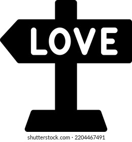 Ilustración de Love Vector en un fondo transparente. Símbolos de calidad superior. Iconos vectoriales de glifos para diseño de conceptos y gráficos.