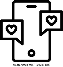 ilustración de love Vector en un fondo transparente. Símbolos de calidad superior. Iconos vectoriales de línea delgada para el diseño de conceptos y gráficos. 
