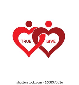 Love vector illustration with red colours