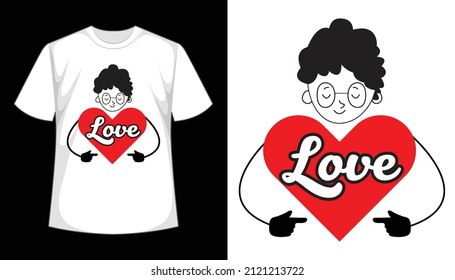 Liebe Vektorgrafik T-Shirt Design.