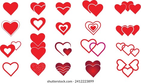Ilustración vectorial de amor con fondo blanco.