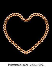 vector de amor con dibujo de símbolo de cadena de hierro y fondo negro