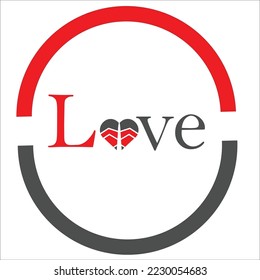 Love vector logo design symbol 