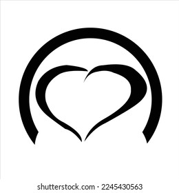 símbolo de diseño del logotipo del vector de amor