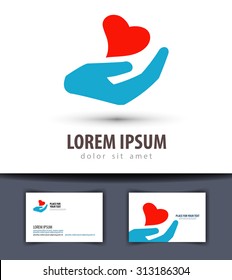 love vector logo design template. heart or charity icon