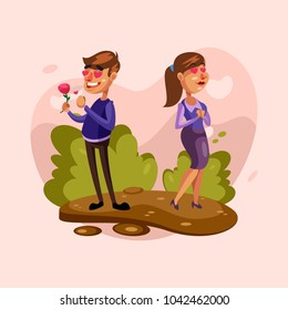 Love vector logo icon illustration
