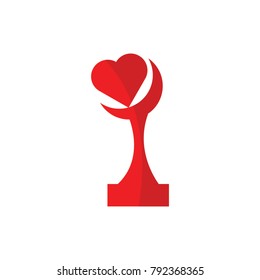 Love vector logotype emblem isolated day of illustration eps 8