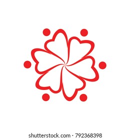 Love vector logotype emblem isolated day of illustration eps 8