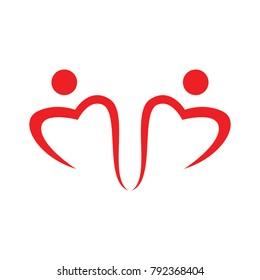 Love vector logotype emblem isolated day of illustration eps 8
