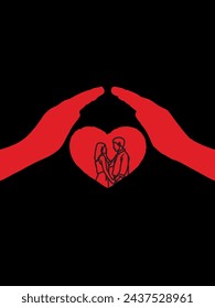 love vector and man and woman design fire download