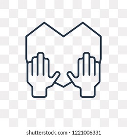 Love vector outline icon isolated on transparent background, high quality linear Love transparency concept can be used web and mobile
