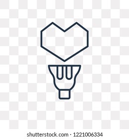 Love vector outline icon isolated on transparent background, high quality linear Love transparency concept can be used web and mobile
