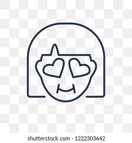 Love vector outline icon isolated on transparent background, high quality linear Love transparency concept can be used web and mobile