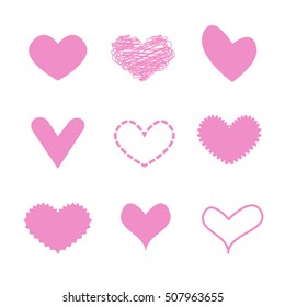 Love vector pink heart