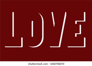 love vector red art illustration  