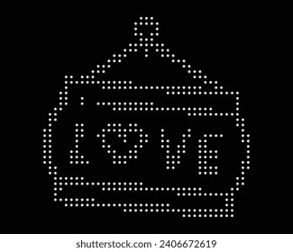 Love Vector  Rhinestone t-shirt design