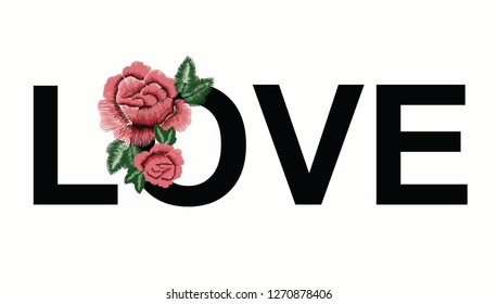 love vector rose