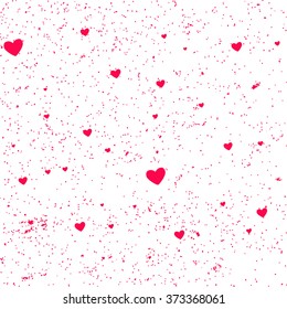 love vector seamless pattern, red hearts, background, abstract texture