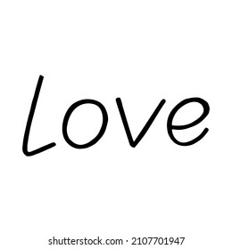 Love Vector Simple Handwritten Lettering Stock Vector (Royalty Free ...
