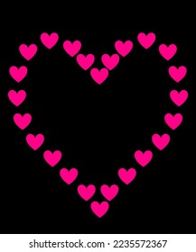 love vector with love symbol drawing and black background