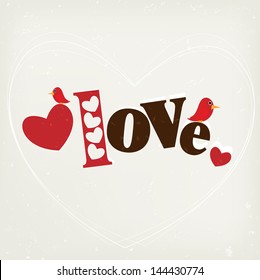 Love vector text
