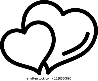 icono de línea delgada del vector de amor 