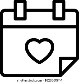 love vector thin line icon 