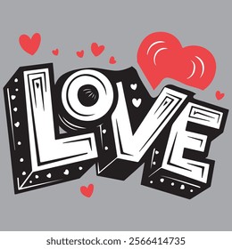 love vector typography tshirt design