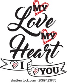 Love vector valentine tshirt design