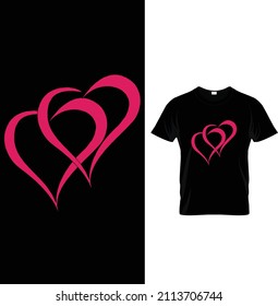 Love vector valentine t-shirt design.