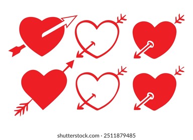 Love vector.Heart vector icons set.Broken heart,Sparkling, growing, two Hearts, beating, revolving, broken, mending, heart exclamation.Vector illustration