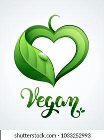 I love Vegan concept illustration