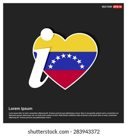 I love Venezuela flag heart