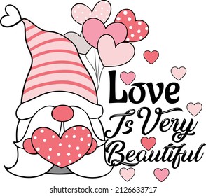 Love is Very Beautiful Vector Design 
