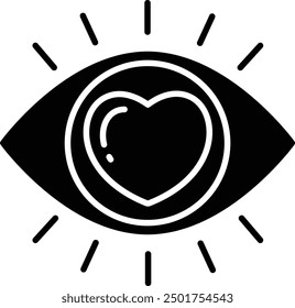 Love View solid glyph vector illustration